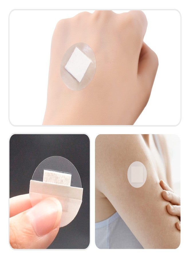 AndicAge 100pcs Adhesive Spot Bandage 1 Inch Clear Round Adhesive Bandages with Non-Stick Pad for Hands, Arms Small Wounds, 1 Box - Image 4